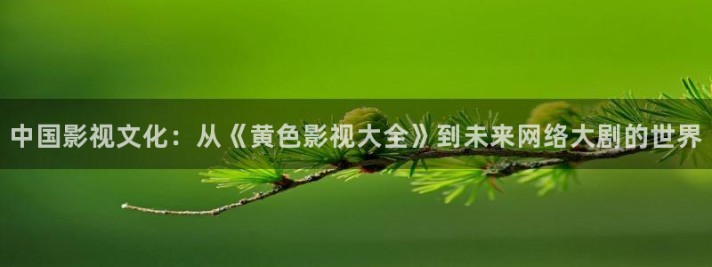 青柠影院免费高清电视剧：中国影视文化：从《黄色影视大全》到未来网络大剧的世界